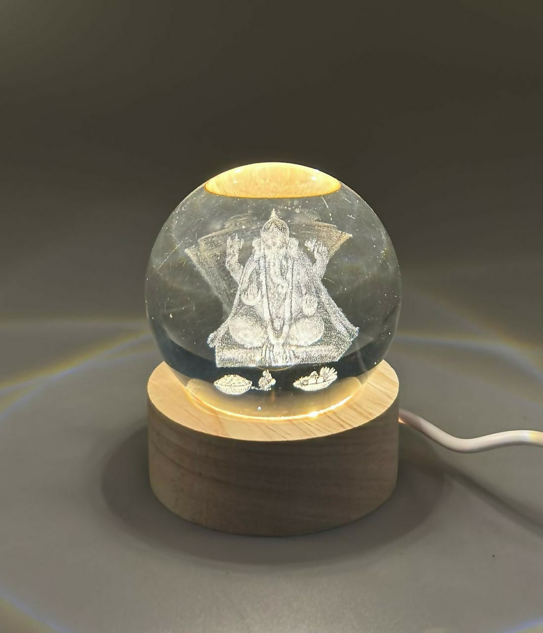 3D Engraved Lord Ganesha Decorative Night Light – Spiritual Gift for Home, Mandir, Diwali